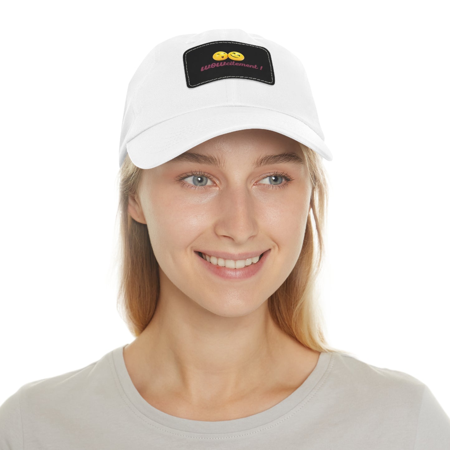 Wowcitement Dad Hat with Leather Patch (Rectangle)