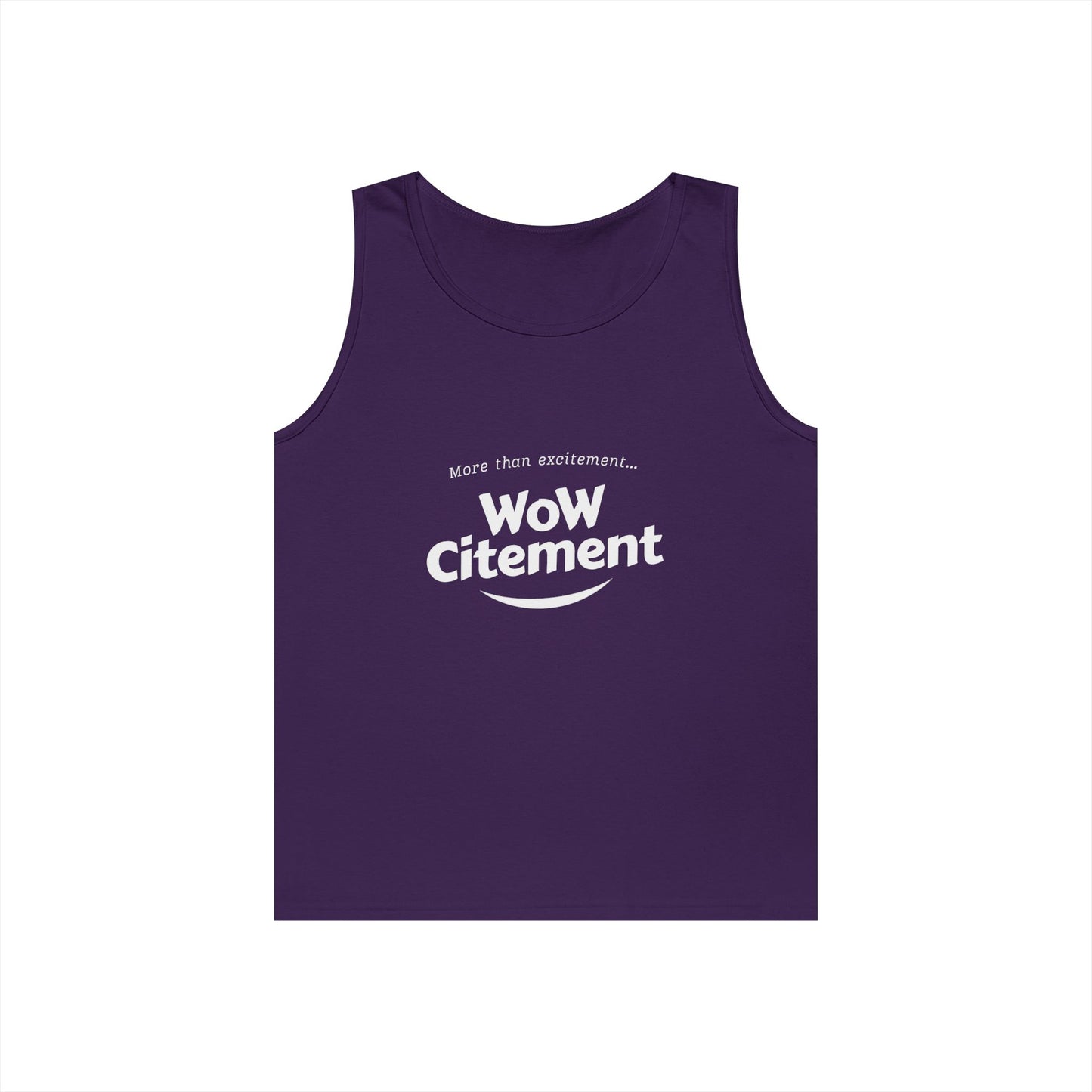 WoWcitement Unisex Cotton Tank Top - Fun Summer Wear, Gift for Friends, Motivational Apparel, Casual Day Out, Beach Wear, Workout Top