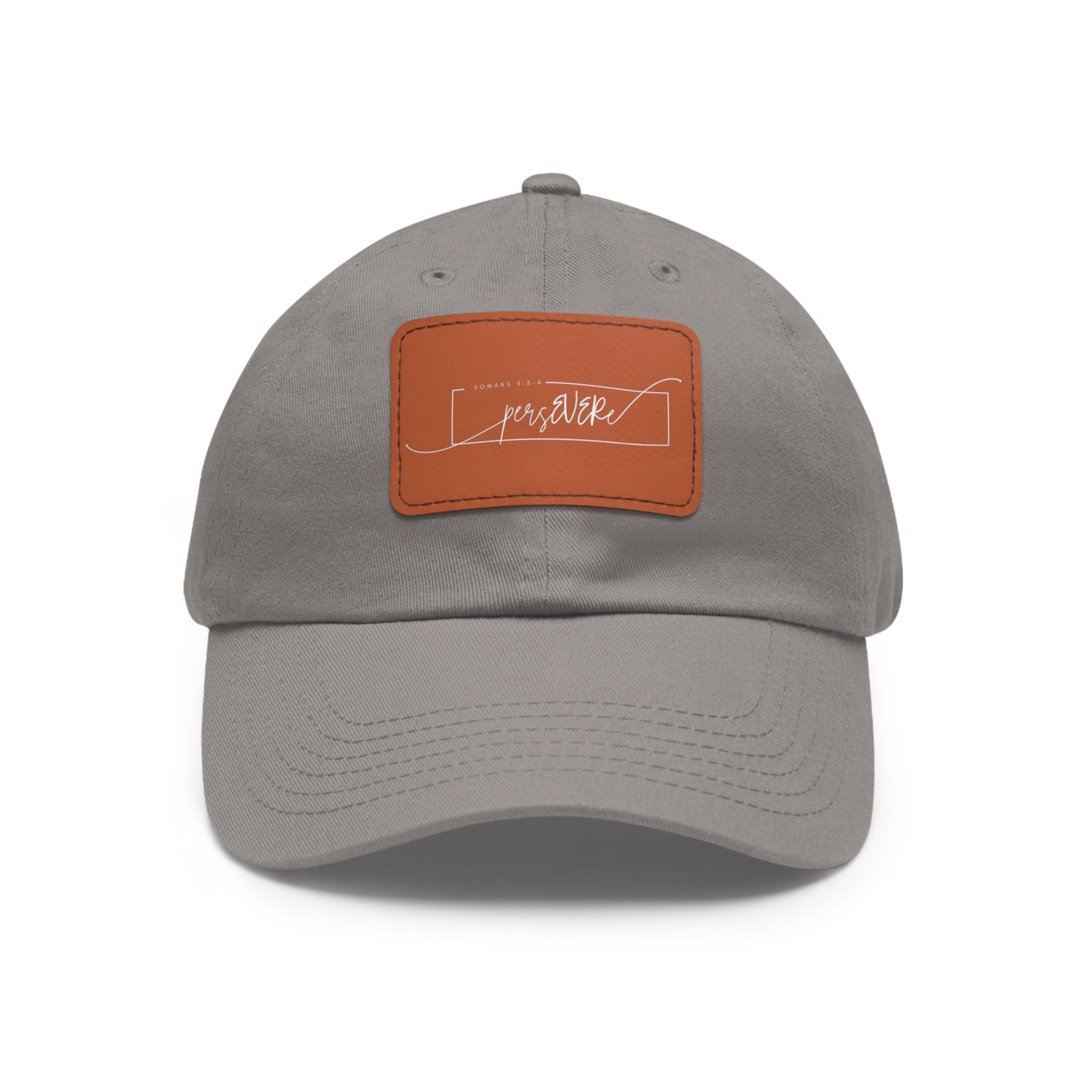 Persevere Dad Hat with Leather Patch (Rectangle)