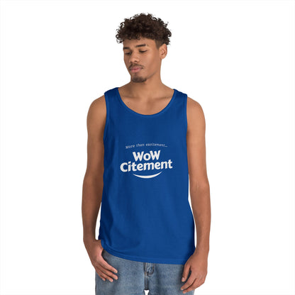 WoWcitement Unisex Cotton Tank Top - Fun Summer Wear, Gift for Friends, Motivational Apparel, Casual Day Out, Beach Wear, Workout Top