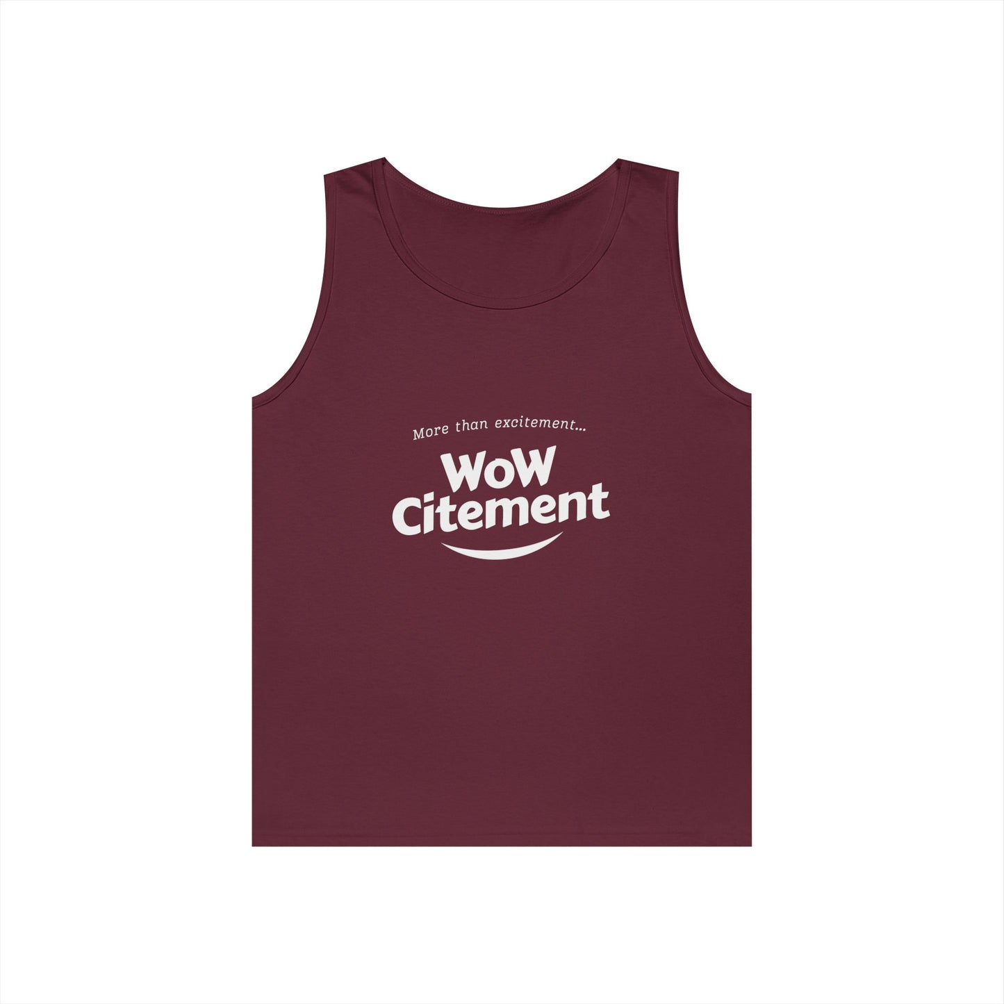 WoWcitement Unisex Cotton Tank Top - Fun Summer Wear, Gift for Friends, Motivational Apparel, Casual Day Out, Beach Wear, Workout Top