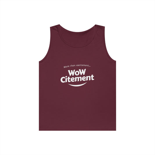 WoWcitement Unisex Cotton Tank Top - Fun Summer Wear, Gift for Friends, Motivational Apparel, Casual Day Out, Beach Wear, Workout Top