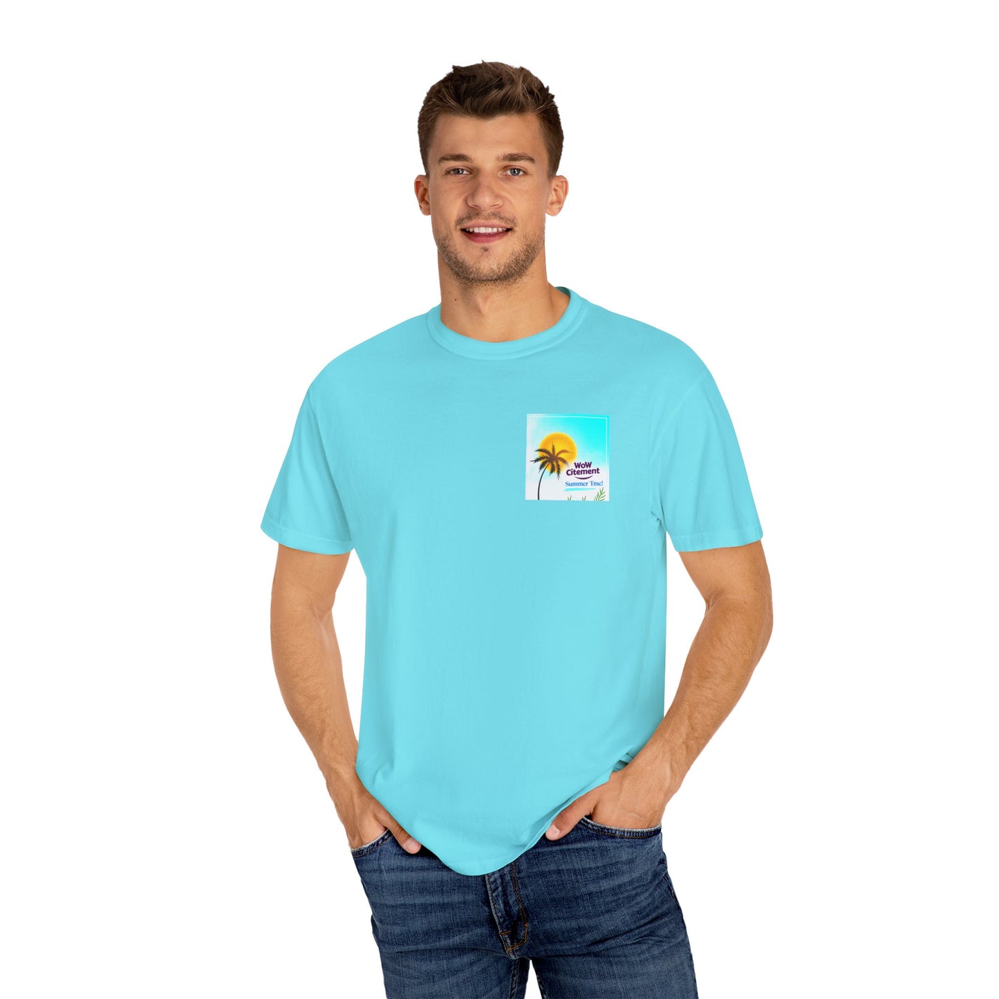 WOWcitement Summer Vibes T-Shirt, Relaxed Fit Tee, Beachwear, Vacation Shirt, Festival Apparel, Gift for Beach Lovers