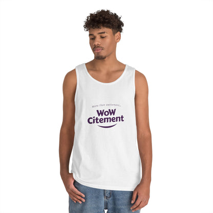 WoWcitement Unisex Cotton Tank Top - Fun Summer Wear, Gift for Friends, Motivational Apparel, Casual Day Out, Beach Wear, Workout Top