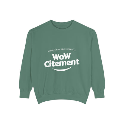 Summer Vibes Wowcitement Unisex Garment-Dyed Sweatshirt- Perfect for Beach Lovers and Summer Celebrations