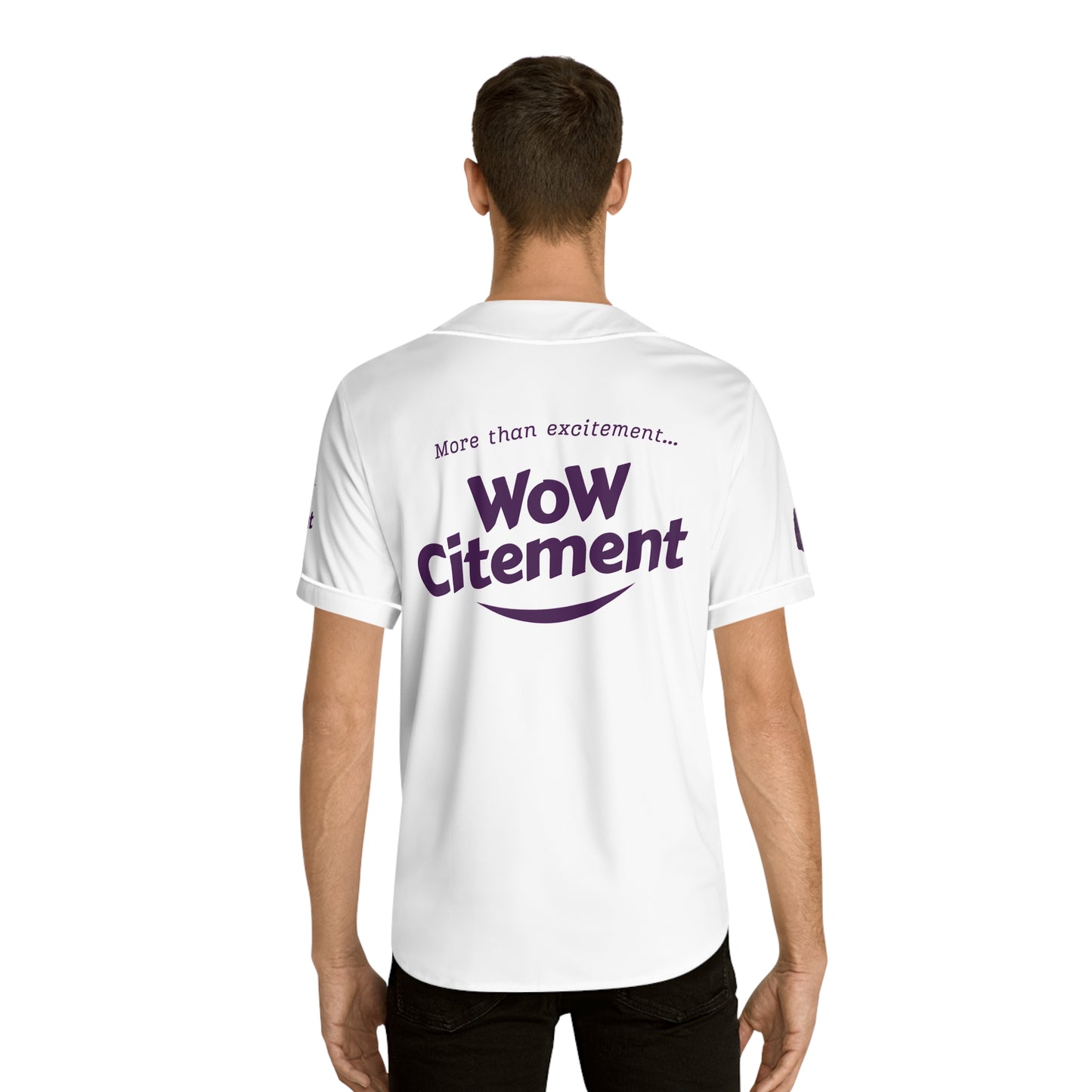 WoWcitement Men's Baseball Jersey - Fun Sportswear, Casual Team Apparel, Gift for Baseball Lovers, Perfect for Game Days, Stylish Sports Fan Gear