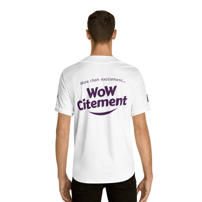 WoWcitement Men's Baseball Jersey - Fun Sportswear, Casual Team Apparel, Gift for Baseball Lovers, Perfect for Game Days, Stylish Sports Fan Gear