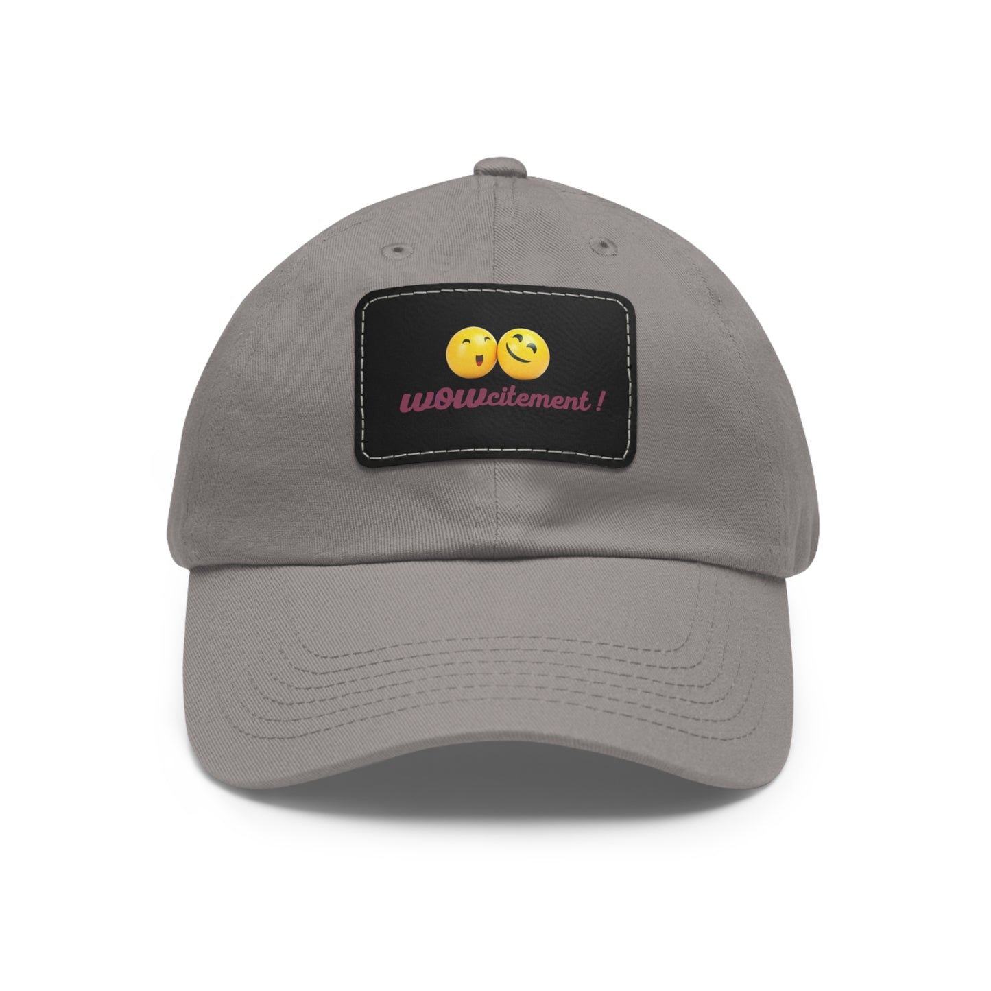 Wowcitement Dad Hat with Leather Patch (Rectangle)