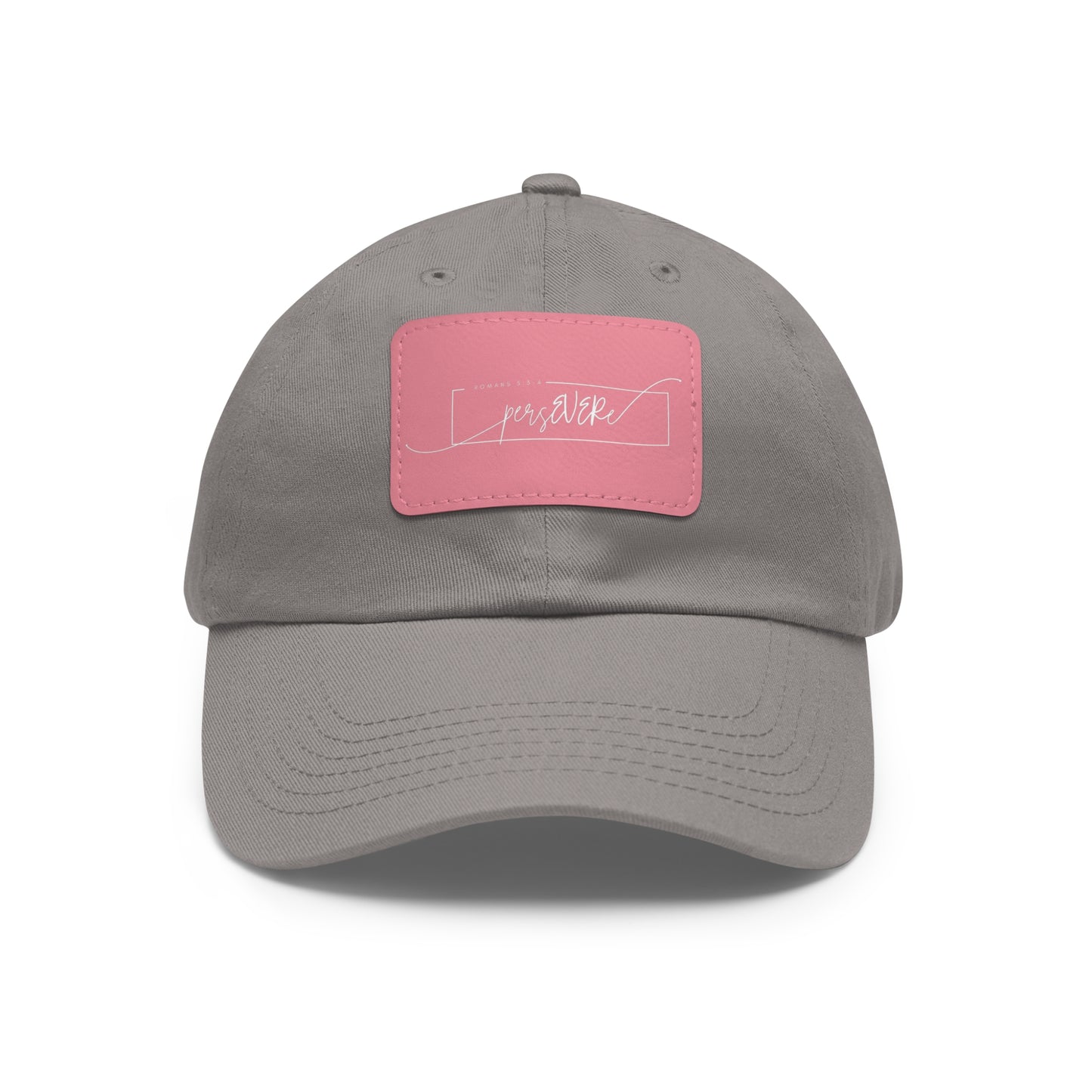 Persevere Dad Hat with Leather Patch (Rectangle)