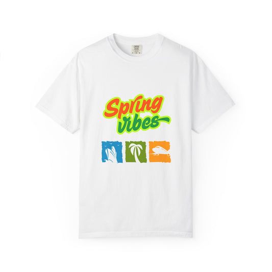 Spring Vibes Unisex Garment-Dyed T-shirt