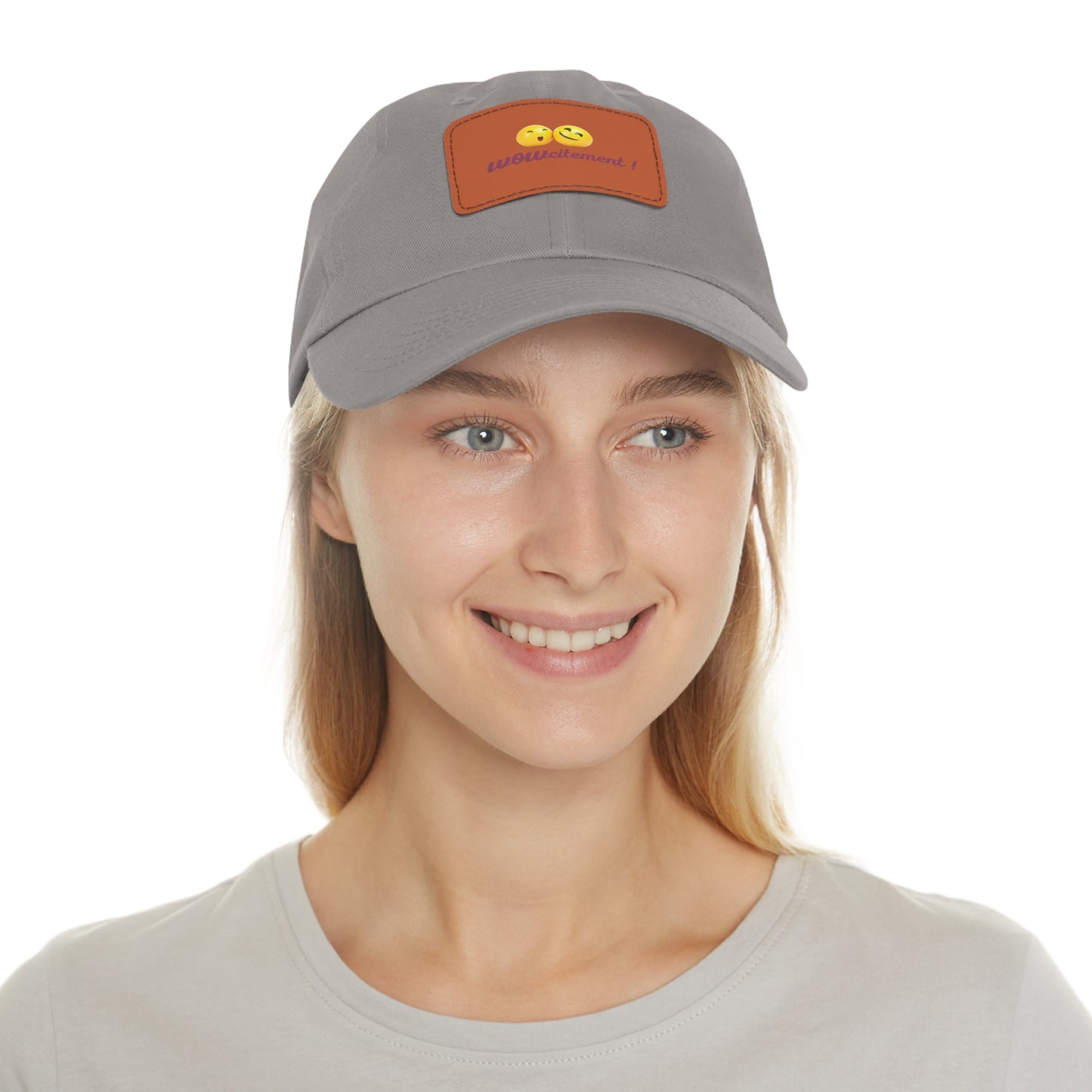 Wowcitement Dad Hat with Leather Patch (Rectangle)