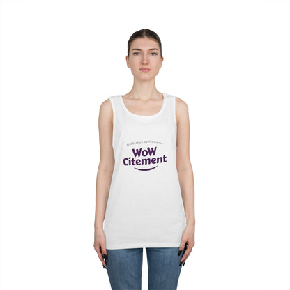 WoWcitement Unisex Cotton Tank Top - Fun Summer Wear, Gift for Friends, Motivational Apparel, Casual Day Out, Beach Wear, Workout Top