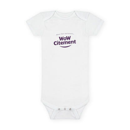 Baby Short Sleeve Onesie with Wowcitement design - Cute Baby Gift, Funny Baby Bodysuit, Newborn Announcement Outfit, Birth Celebration Clothing, Baby Shower Gift