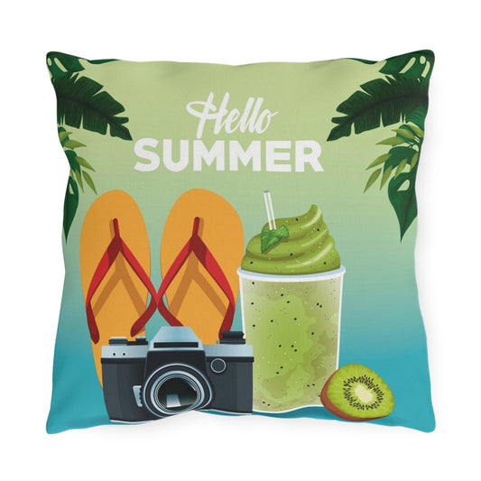Summer Vibes Outdoor Pillows - Hello Summer Beach Decor