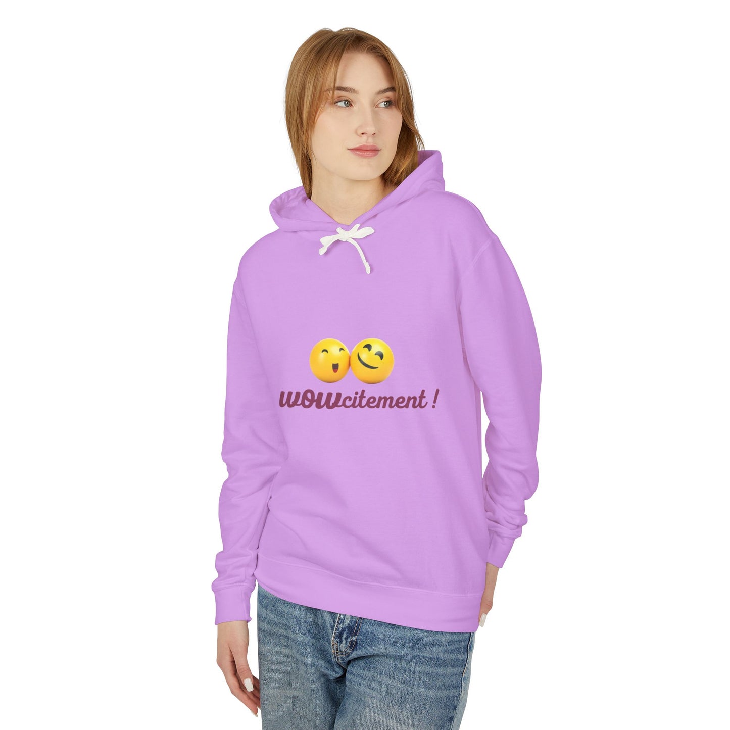 Wowcitement Unisex Lightweight Hooded Sweatshirt