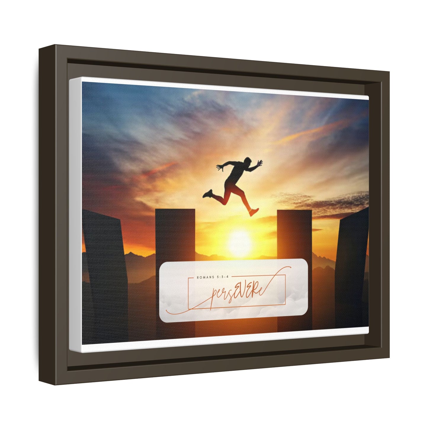 Persevere Matte Canvas, Framed (Multi-color)