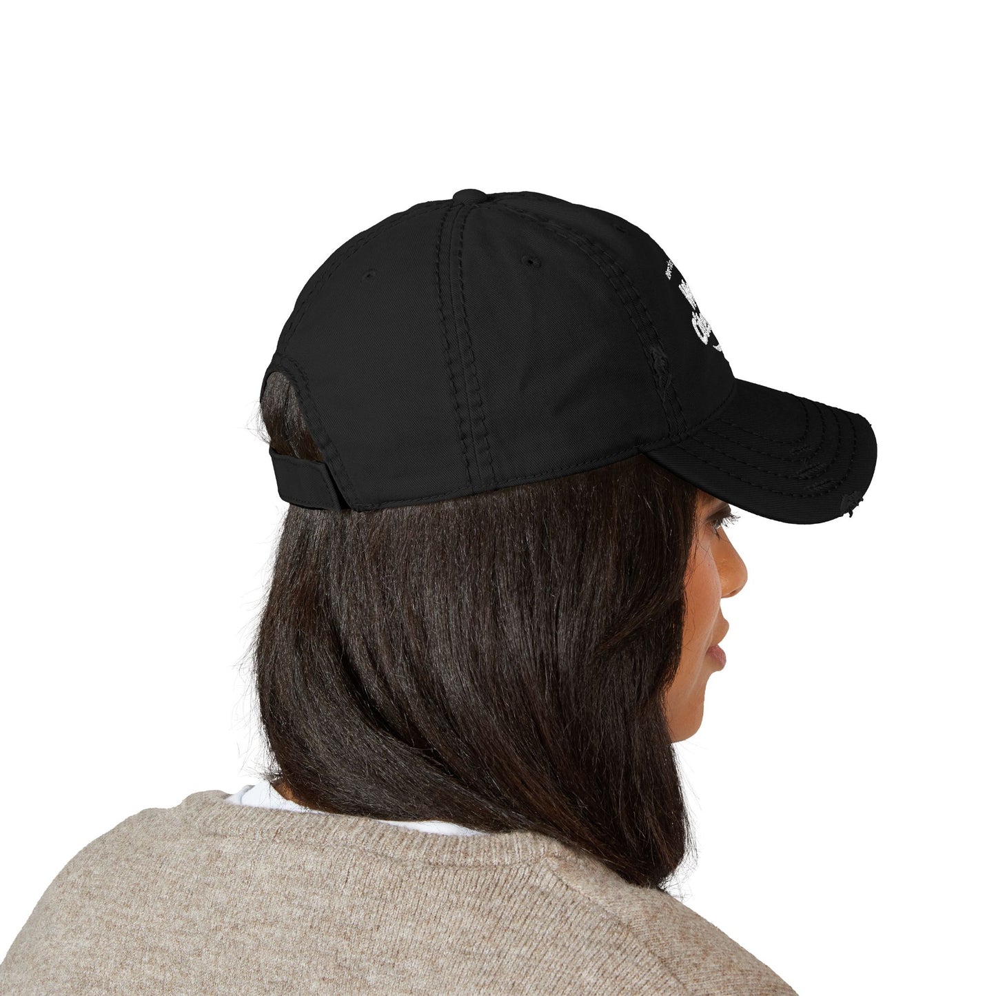 Distressed Dad Hat with WoW Citement Embroidery, Relaxed Cap for Comfy Style, Gift for Fathers Day, Casual Fashion Accessory
