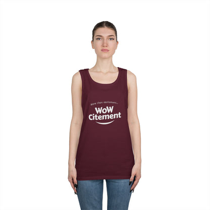 WoWcitement Unisex Cotton Tank Top - Fun Summer Wear, Gift for Friends, Motivational Apparel, Casual Day Out, Beach Wear, Workout Top
