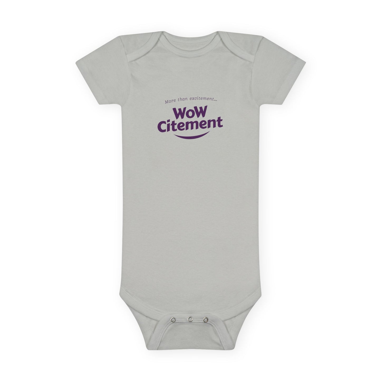Baby Short Sleeve Onesie with Wowcitement design - Cute Baby Gift, Funny Baby Bodysuit, Newborn Announcement Outfit, Birth Celebration Clothing, Baby Shower Gift