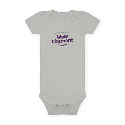 Baby Short Sleeve Onesie with Wowcitement design - Cute Baby Gift, Funny Baby Bodysuit, Newborn Announcement Outfit, Birth Celebration Clothing, Baby Shower Gift