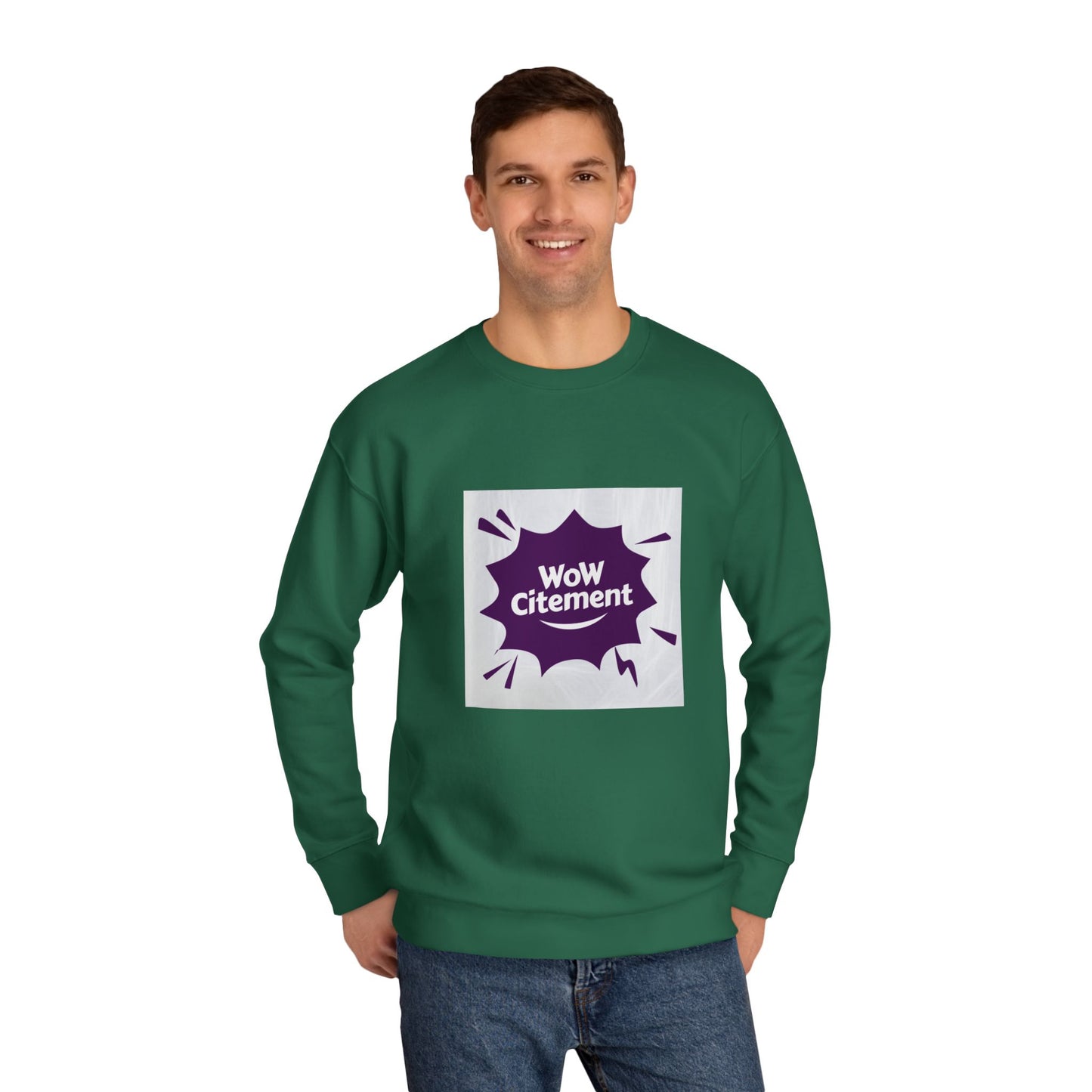 WoWcitement Sweatshirt, Cozy eco-friendly Apparel, Gift for Friends, Perfect for Inspiration, Seasonal Casual Wear