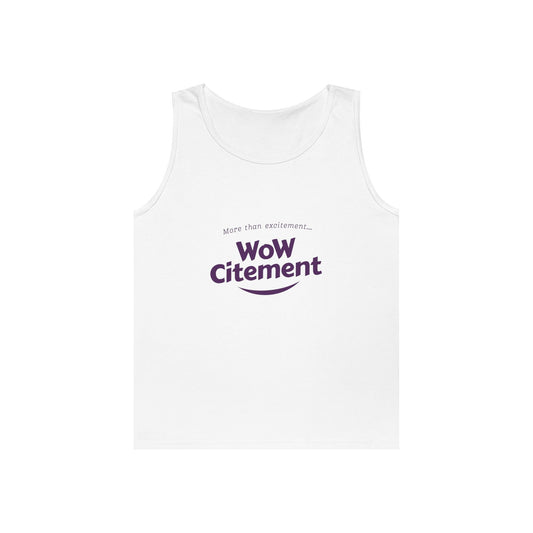 WoWcitement Unisex Cotton Tank Top - Fun Summer Wear, Gift for Friends, Motivational Apparel, Casual Day Out, Beach Wear, Workout Top