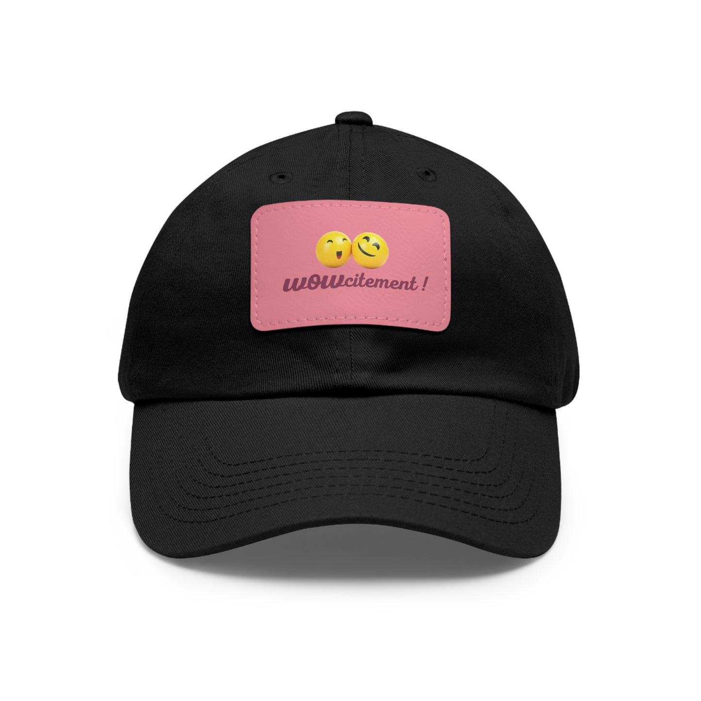 Wowcitement Dad Hat with Leather Patch (Rectangle)