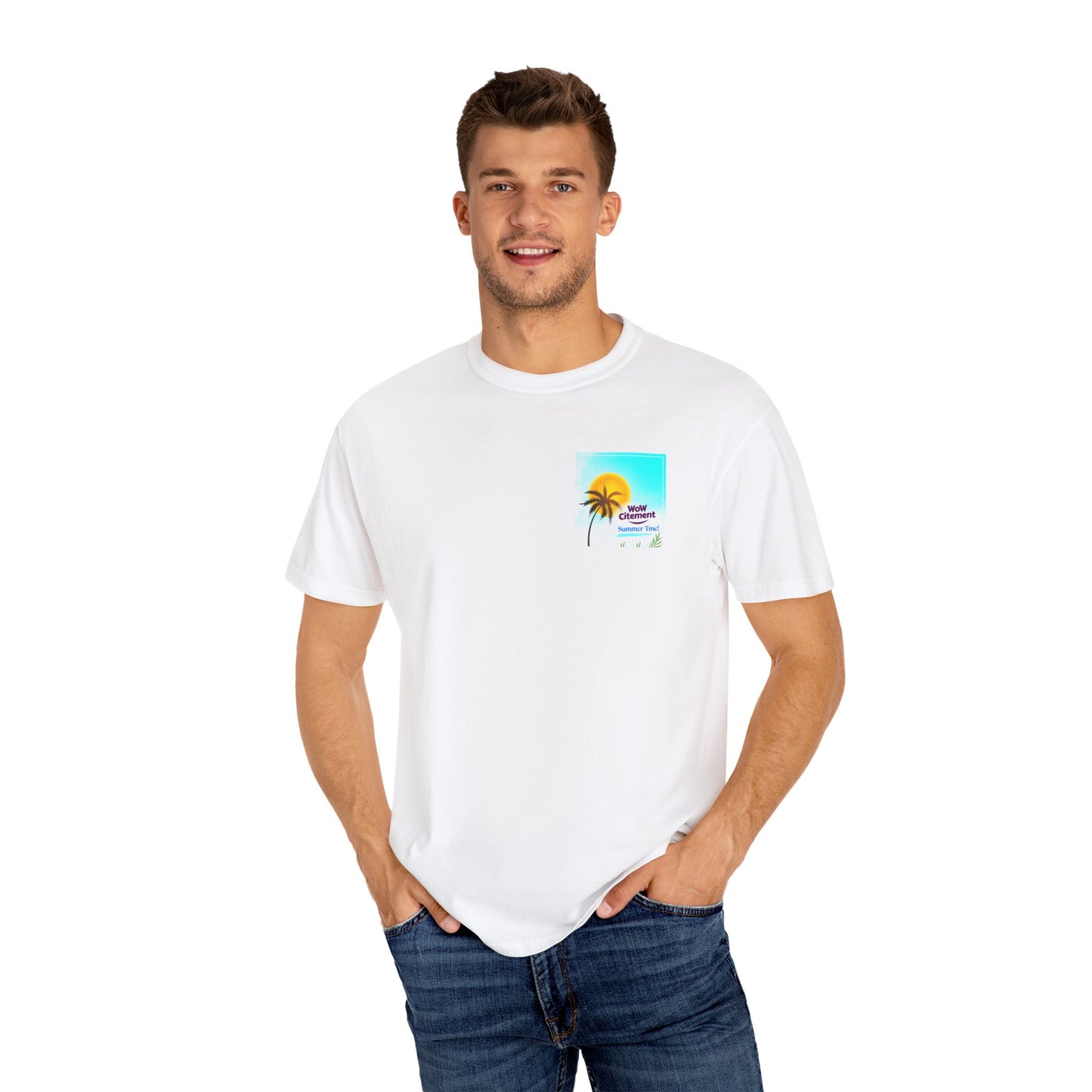 WOWcitement Summer Vibes T-Shirt, Relaxed Fit Tee, Beachwear, Vacation Shirt, Festival Apparel, Gift for Beach Lovers