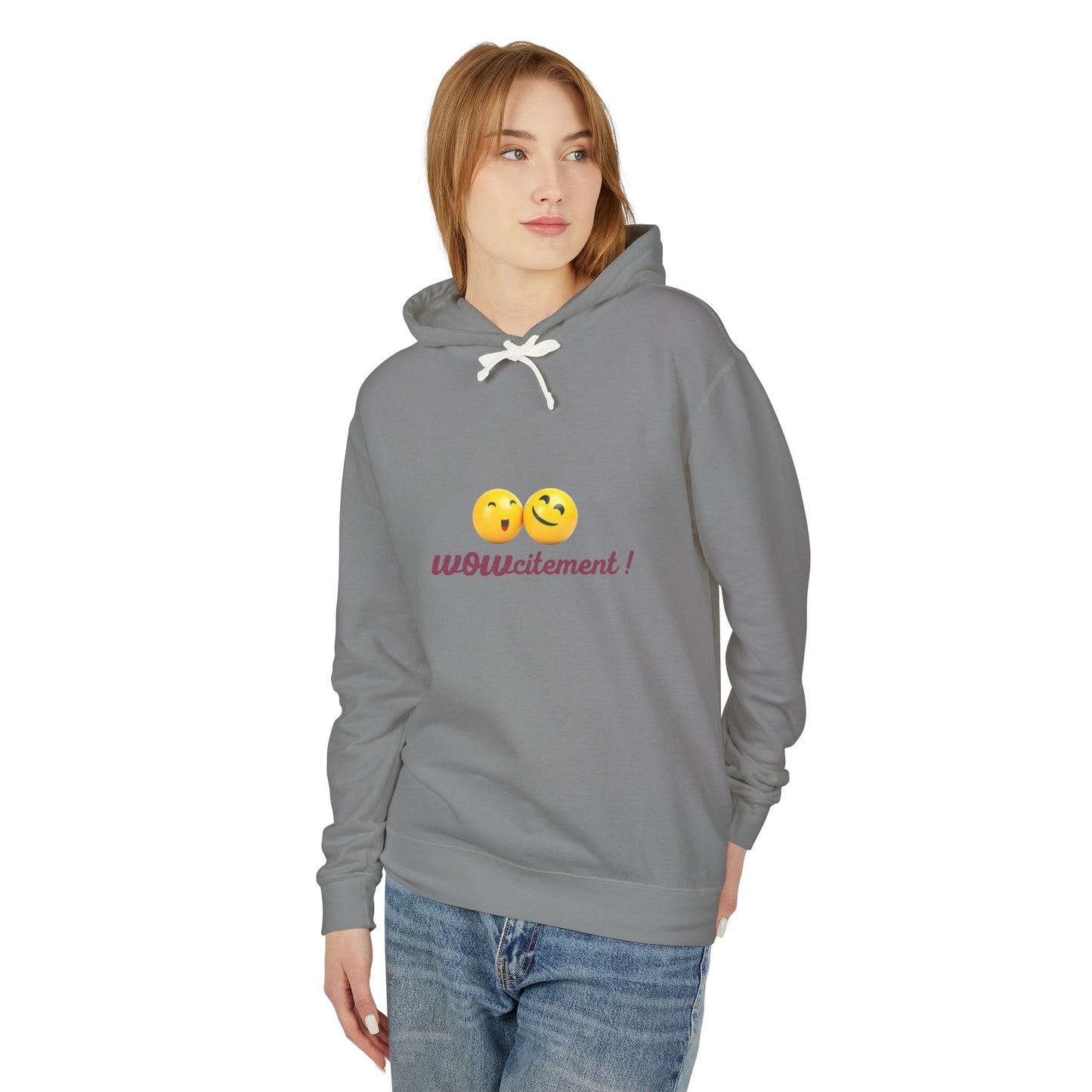 Wowcitement Unisex Lightweight Hooded Sweatshirt