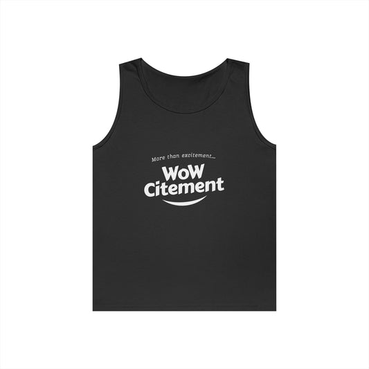WoWcitement Unisex Cotton Tank Top - Fun Summer Wear, Gift for Friends, Motivational Apparel, Casual Day Out, Beach Wear, Workout Top