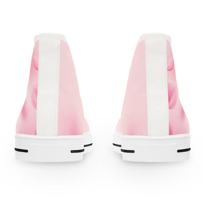Stylish Women's High Top Sneakers with Wowcitement design , Trendy Casual Footwear, Unique Sneakers for Women, Pink High Tops, Gift for Her, Fashionable Sneakers
