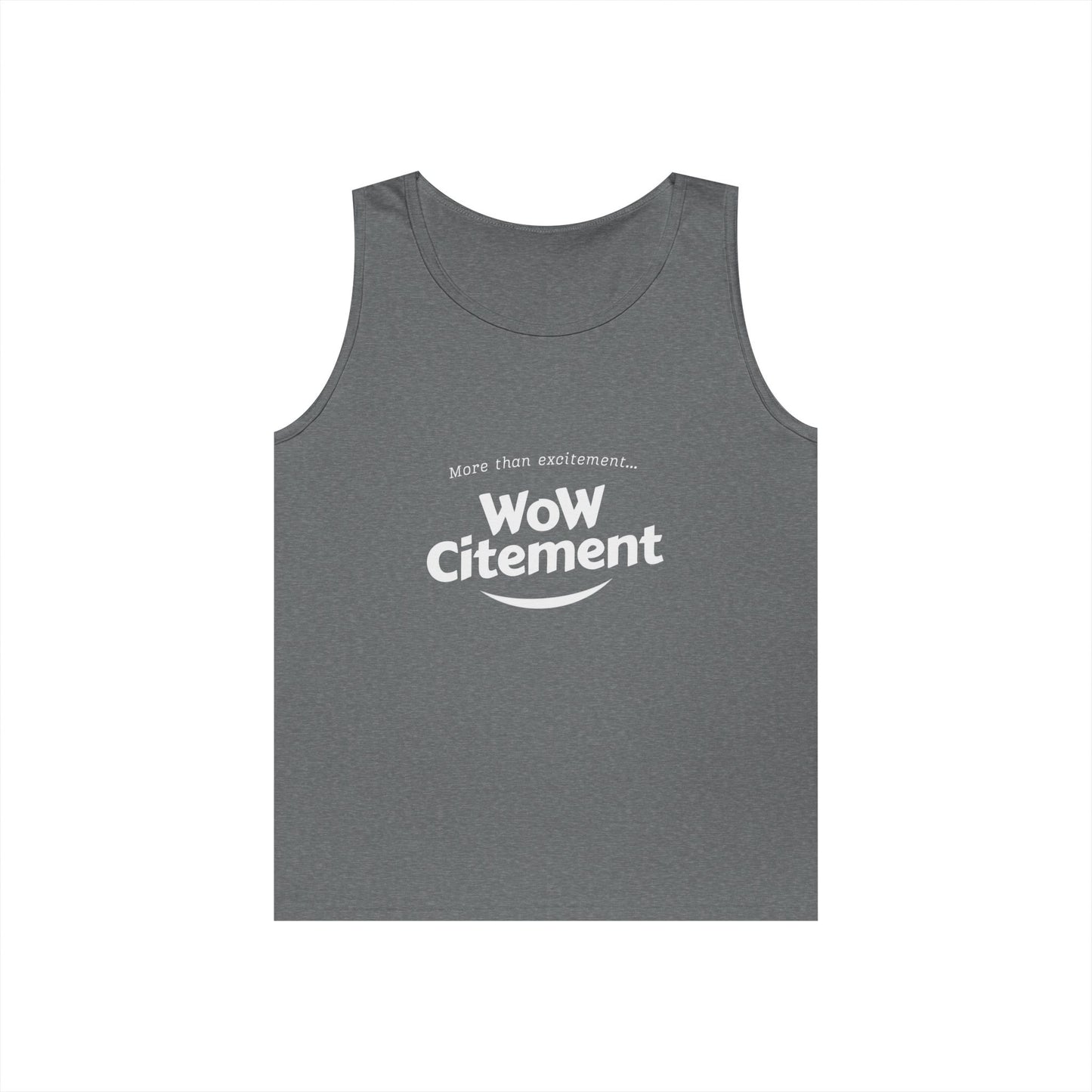 WoWcitement Unisex Cotton Tank Top - Fun Summer Wear, Gift for Friends, Motivational Apparel, Casual Day Out, Beach Wear, Workout Top