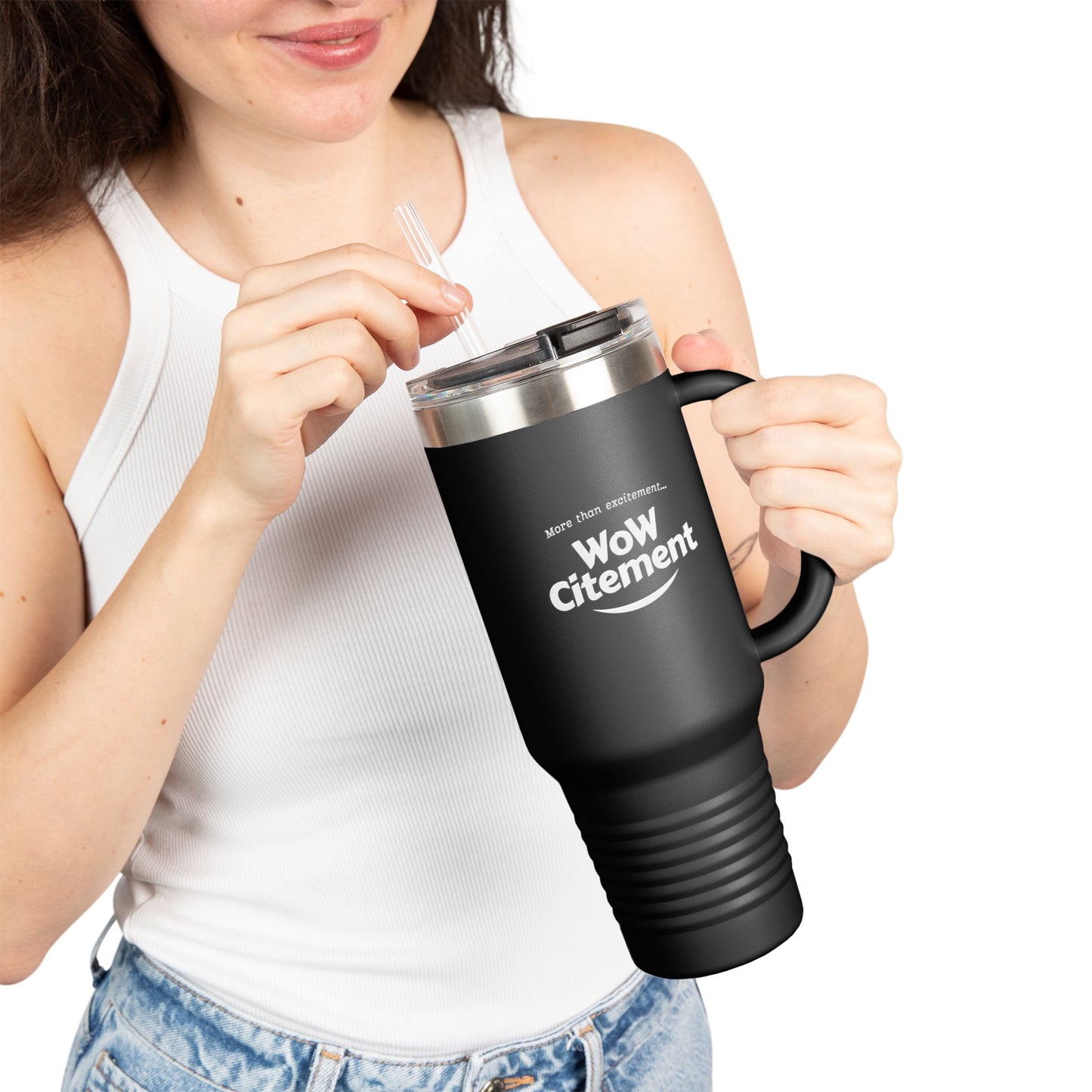 Wowcitement Insulated Travel Mug - Perfect for Coffee Lovers, On-the-Go Hydration, Gift for Travelers, BPA-Free, 40oz
