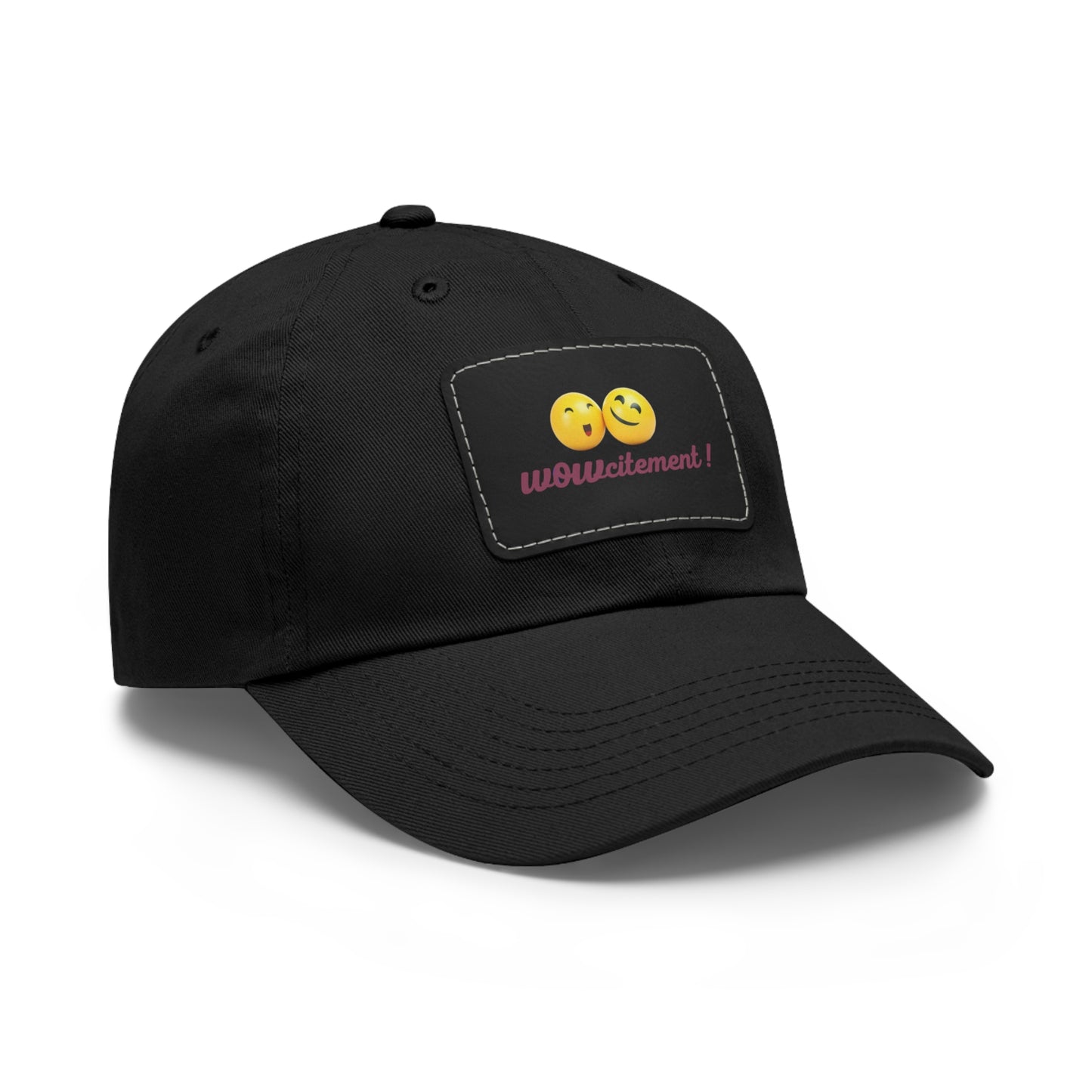 Wowcitement Dad Hat with Leather Patch (Rectangle)