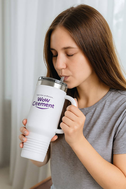 Wowcitement Insulated Travel Mug - Perfect for Coffee Lovers, On-the-Go Hydration, Gift for Travelers, BPA-Free, 40oz